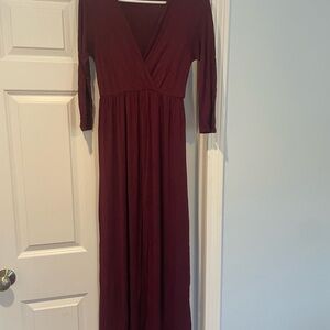 Burgundy Maternity Dress